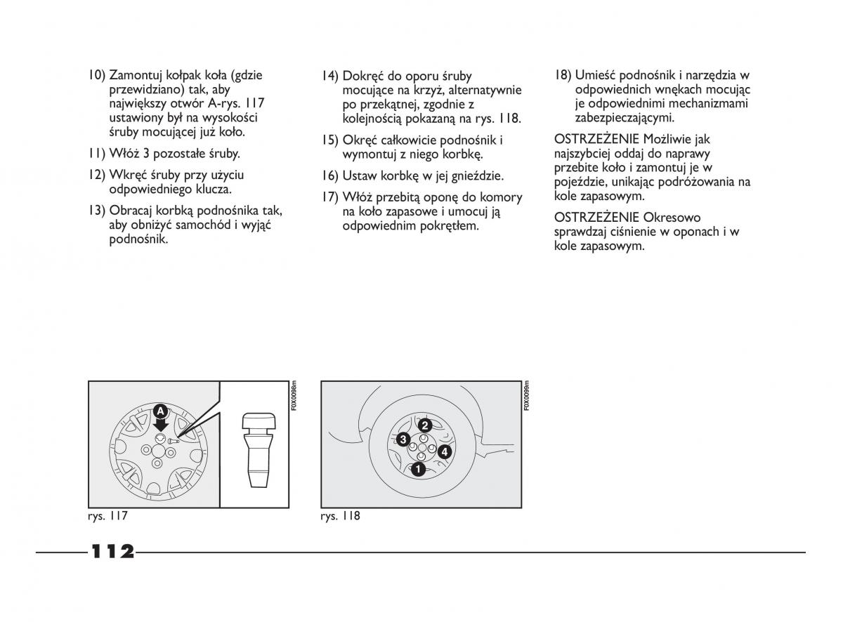 Fiat Strada IV 4 RAM 750 instrukcja obslugi / page 114