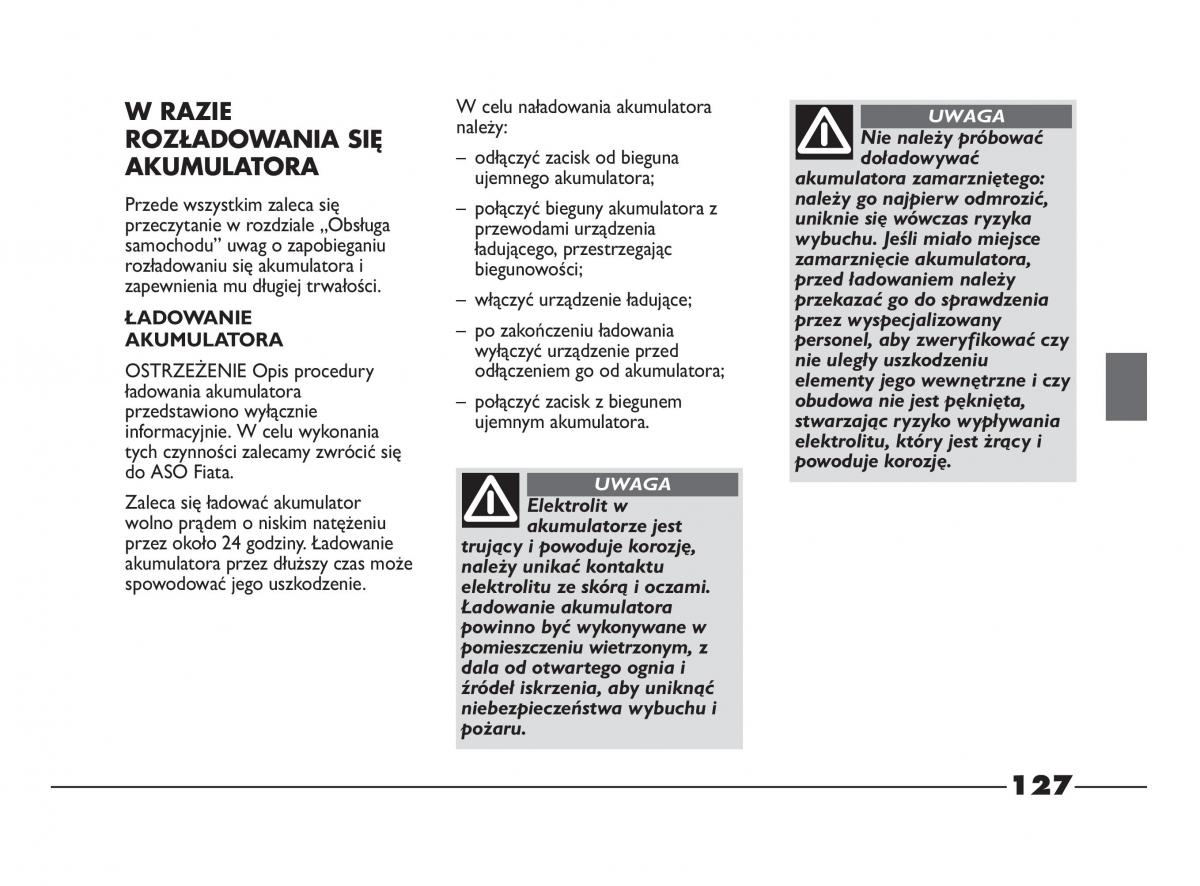 Fiat Strada IV 4 RAM 750 instrukcja obslugi / page 129