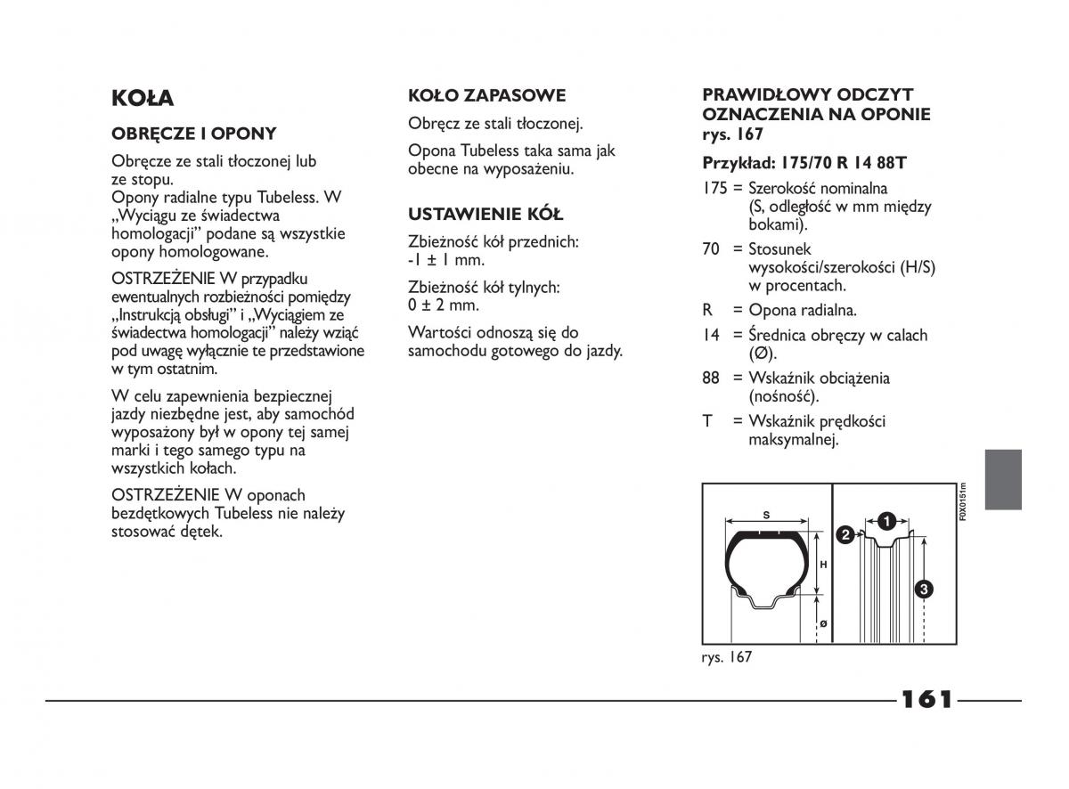 Fiat Strada IV 4 RAM 750 instrukcja obslugi / page 163