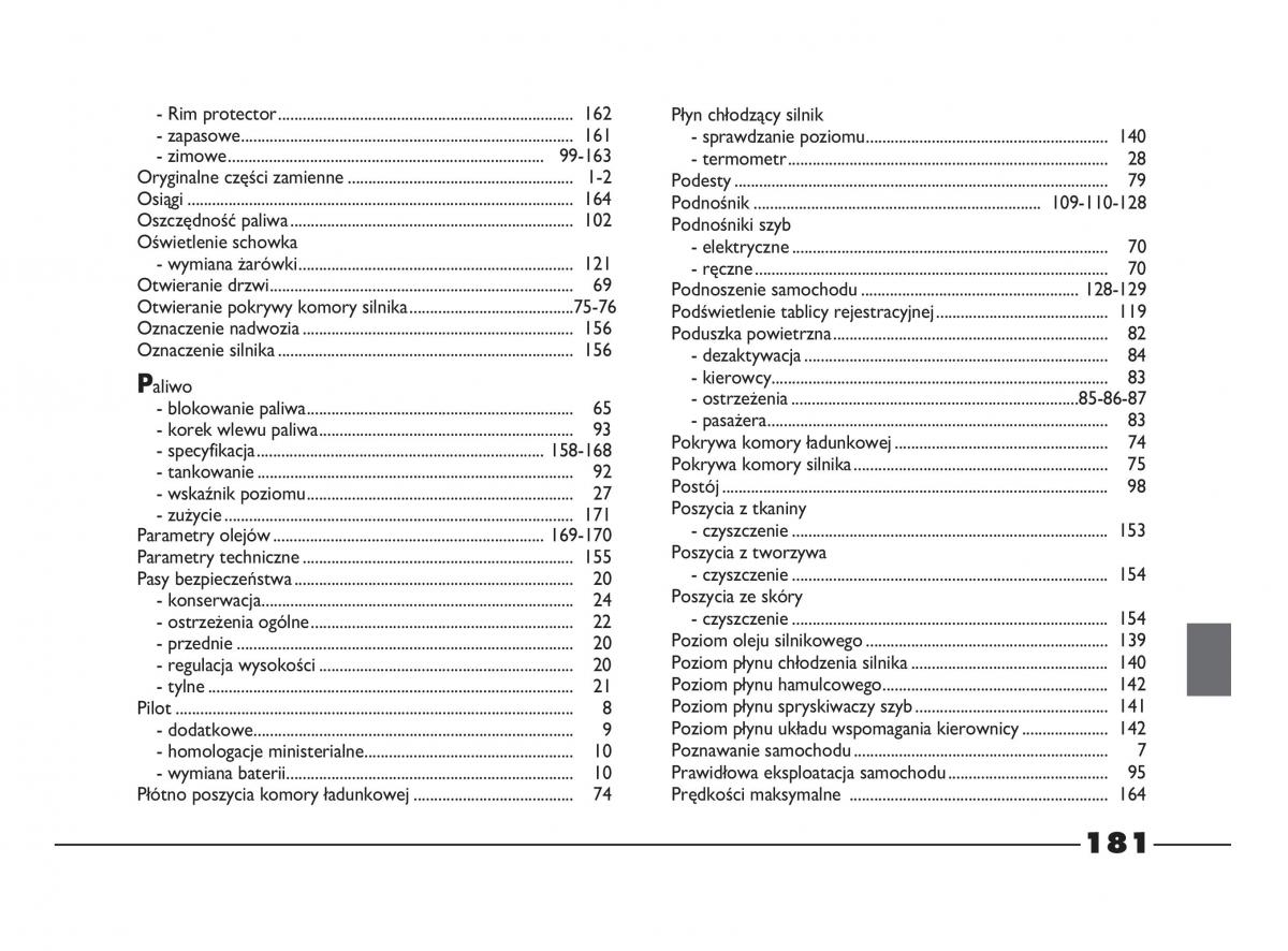 Fiat Strada IV 4 RAM 750 instrukcja obslugi / page 183