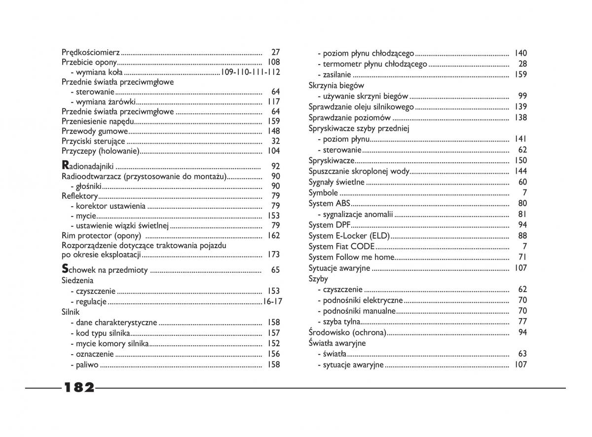 Fiat Strada IV 4 RAM 750 instrukcja obslugi / page 184