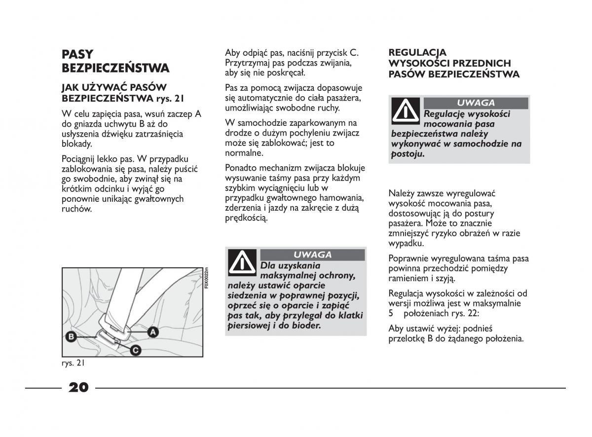 Fiat Strada IV 4 RAM 750 instrukcja obslugi / page 22