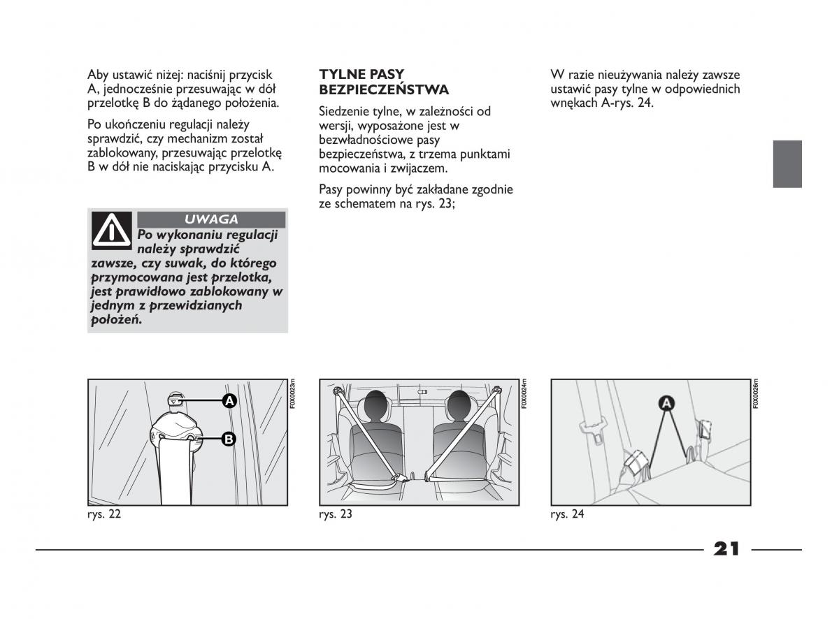 Fiat Strada IV 4 RAM 750 instrukcja obslugi / page 23