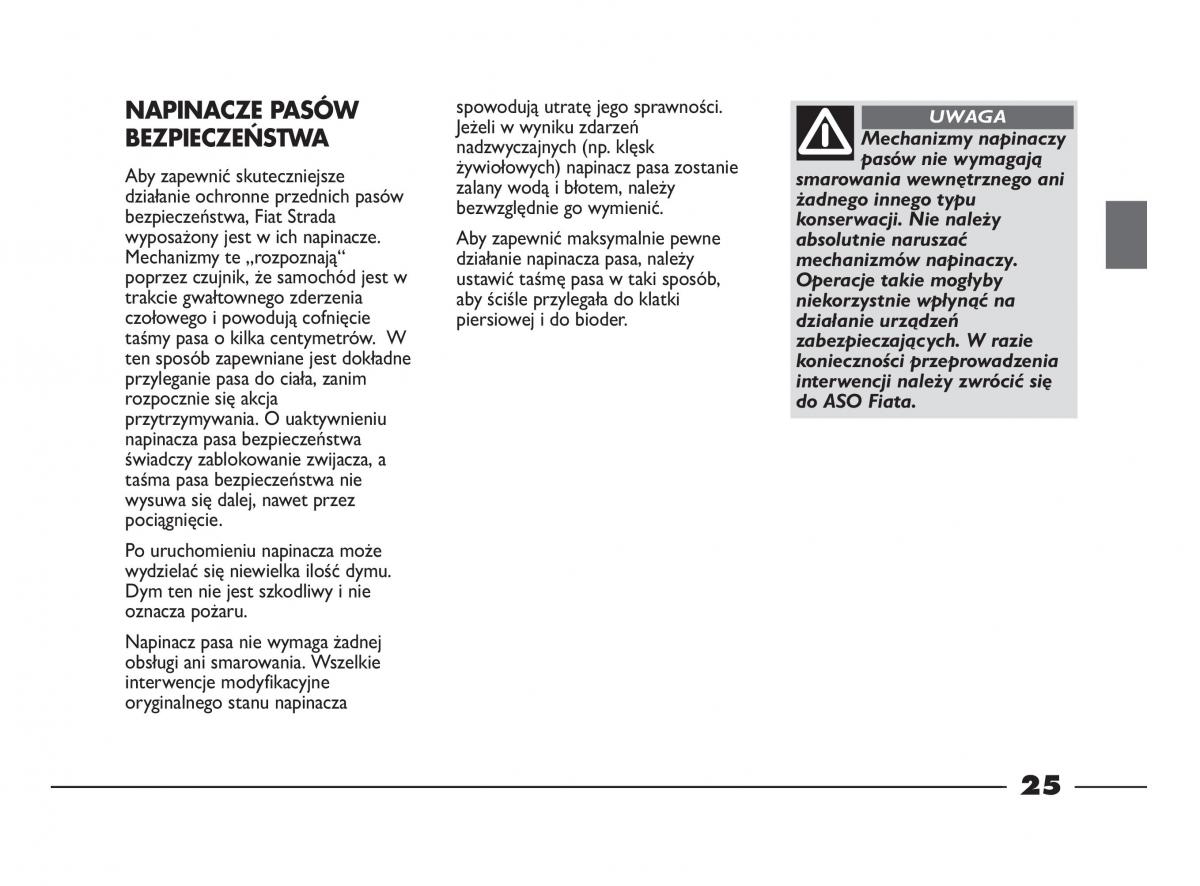 Fiat Strada IV 4 RAM 750 instrukcja obslugi / page 27