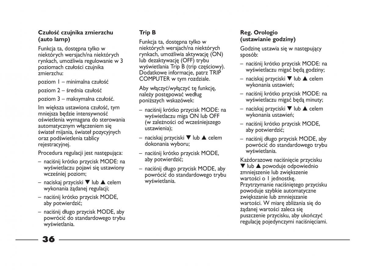 Fiat Strada IV 4 RAM 750 instrukcja obslugi / page 38