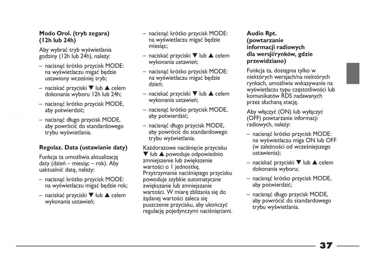 Fiat Strada IV 4 RAM 750 instrukcja obslugi / page 39