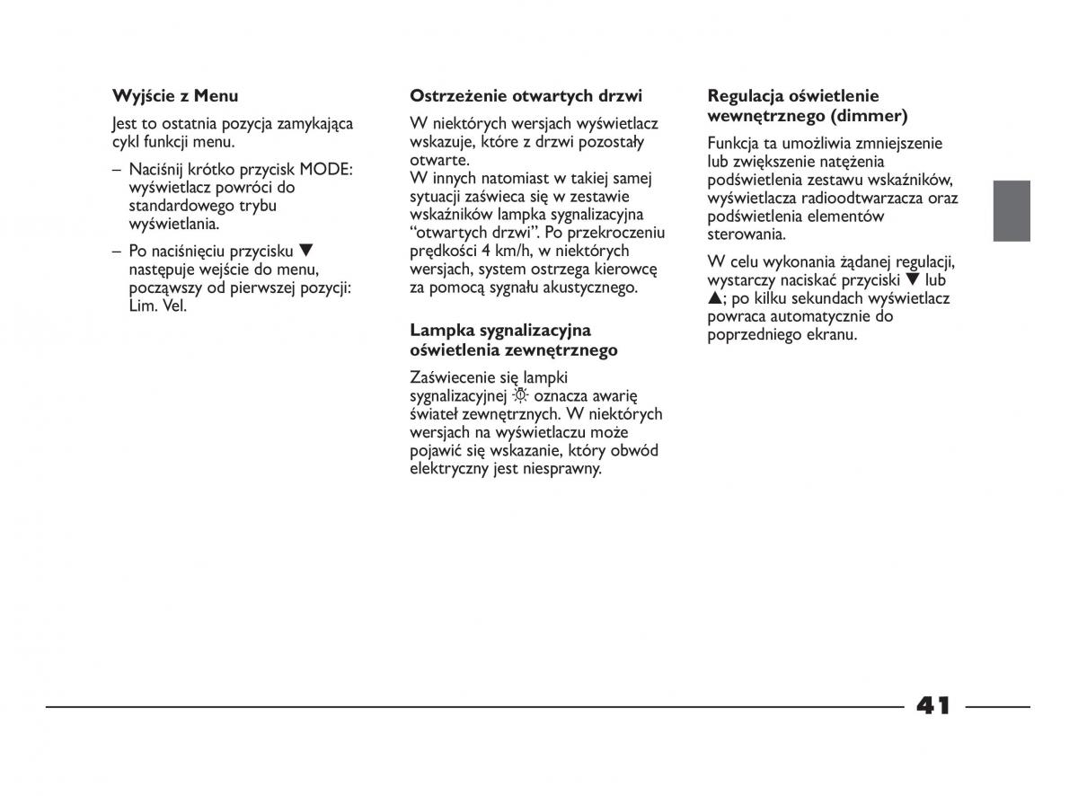 Fiat Strada IV 4 RAM 750 instrukcja obslugi / page 43