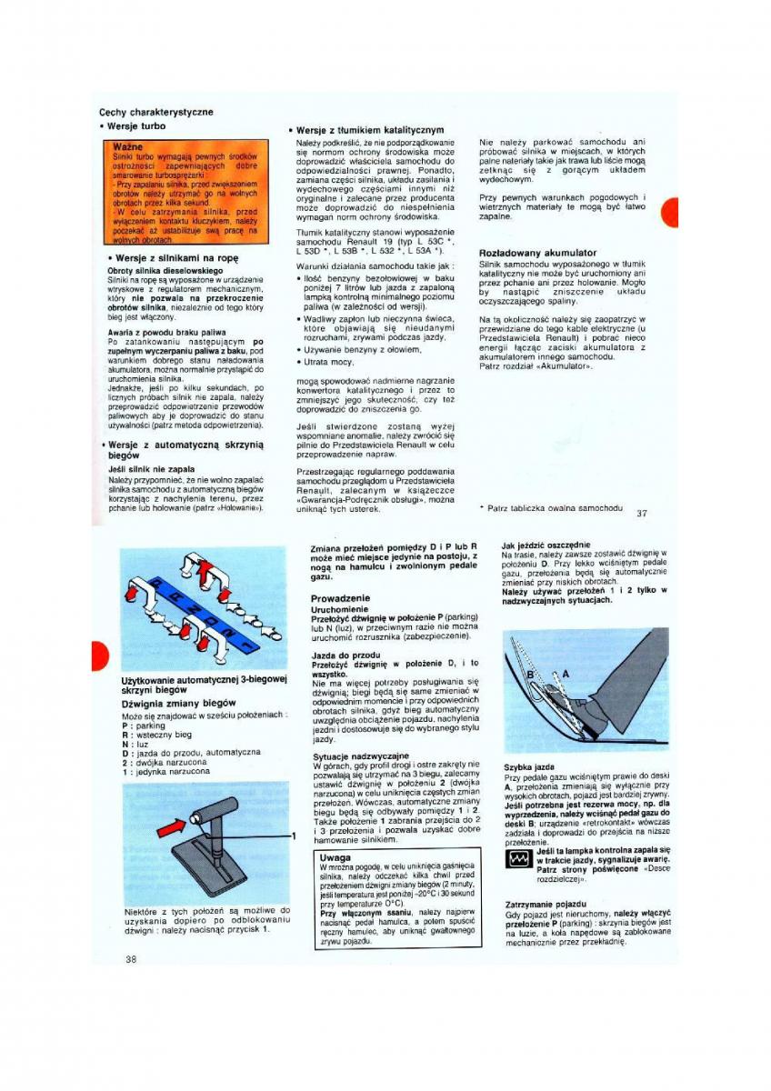 Renault 19 instrukcja obslugi / page 19