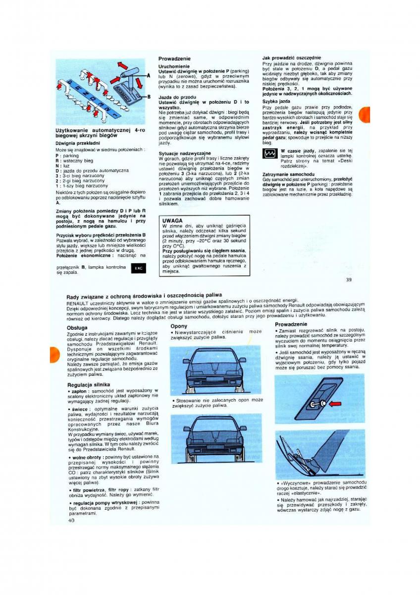 Renault 19 instrukcja obslugi / page 20