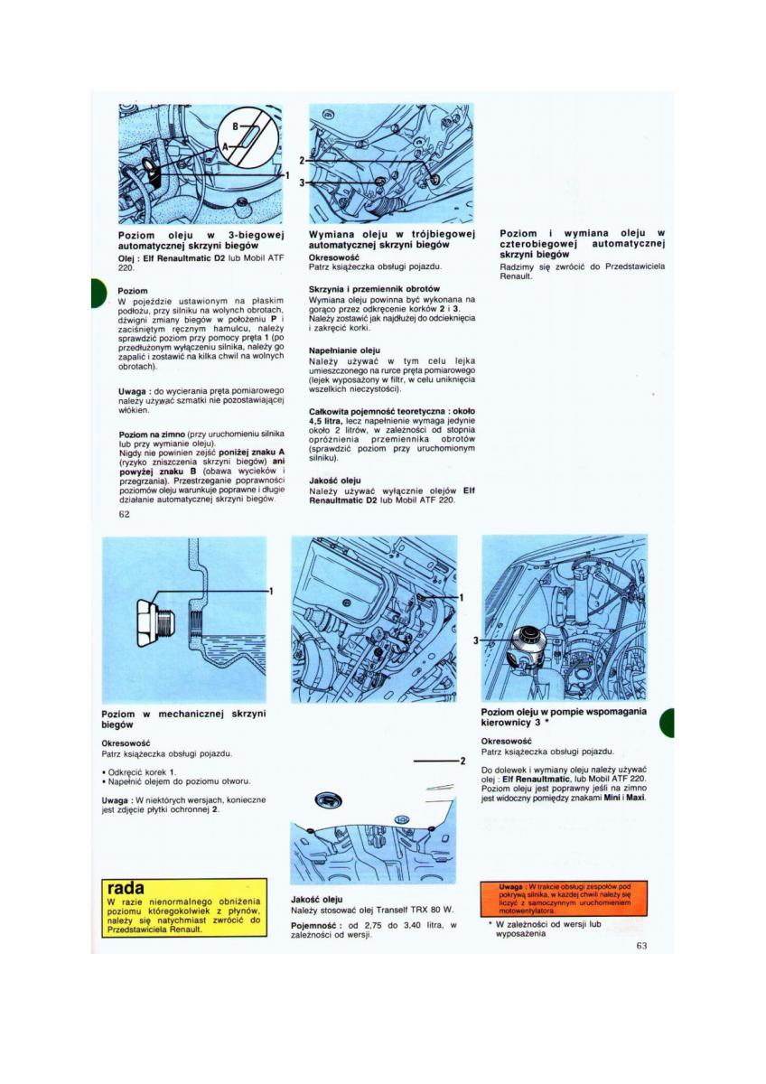 Renault 19 instrukcja obslugi / page 31