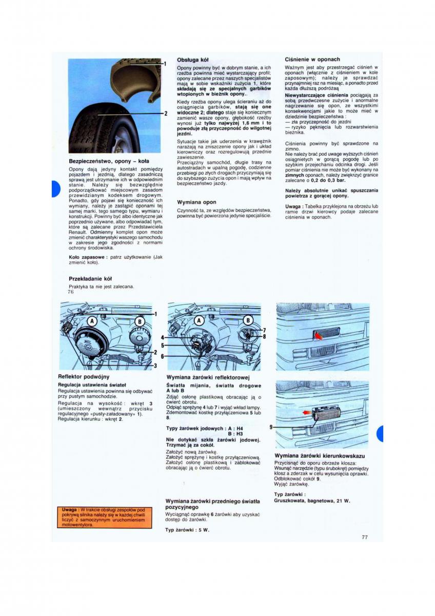 Renault 19 instrukcja obslugi / page 39