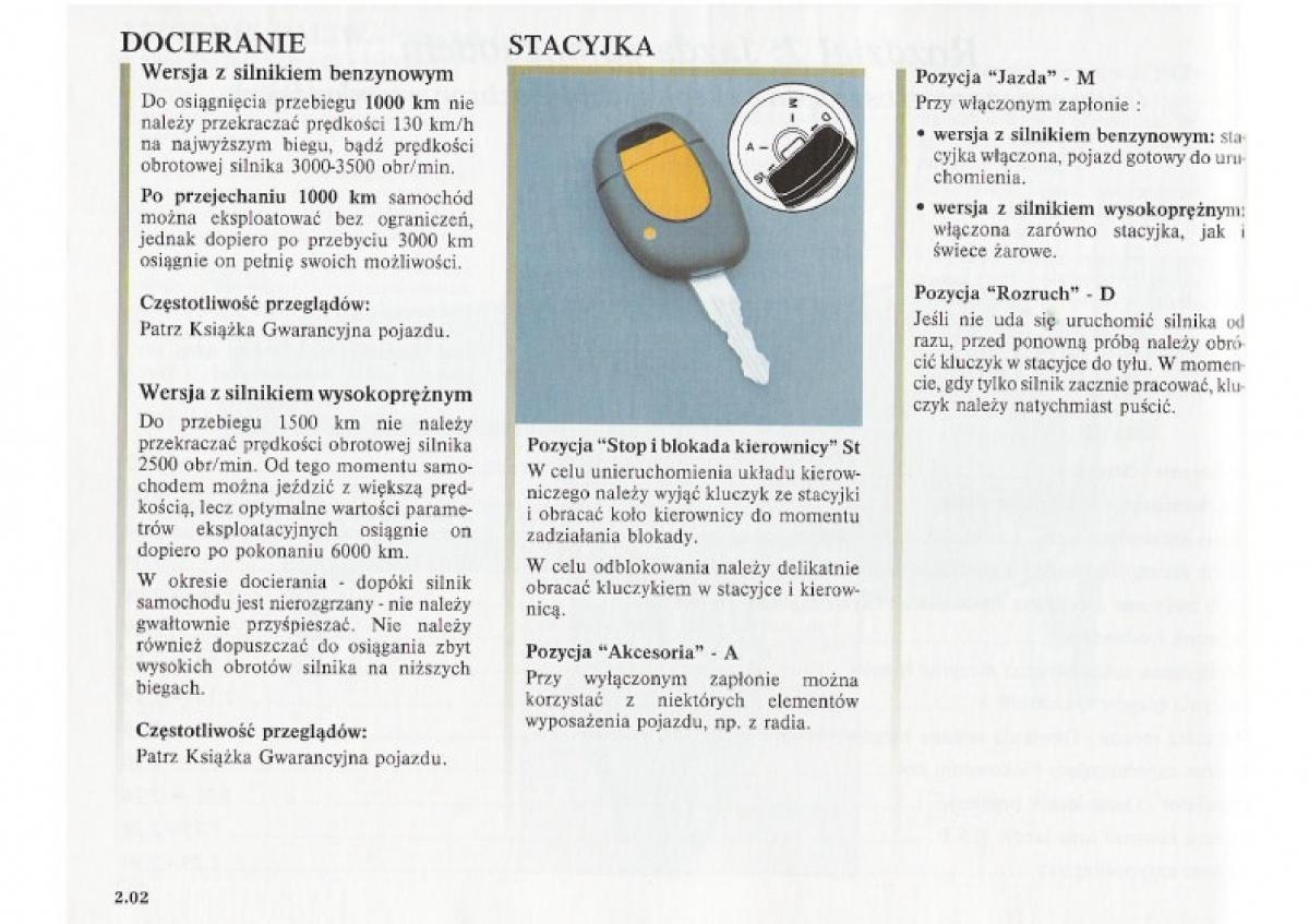 Renault Clio II PHII instrukcja obslugi / page 72