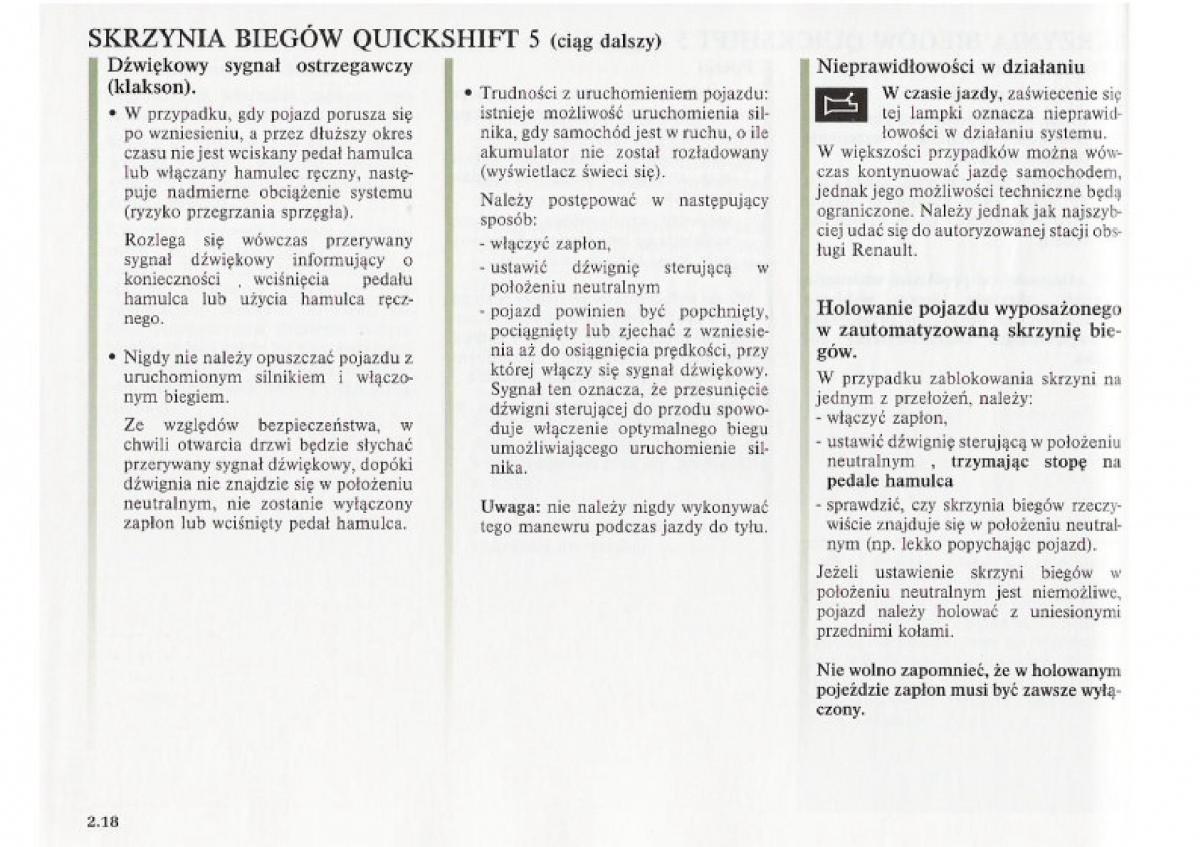 Renault Clio II PHII instrukcja obslugi / page 88