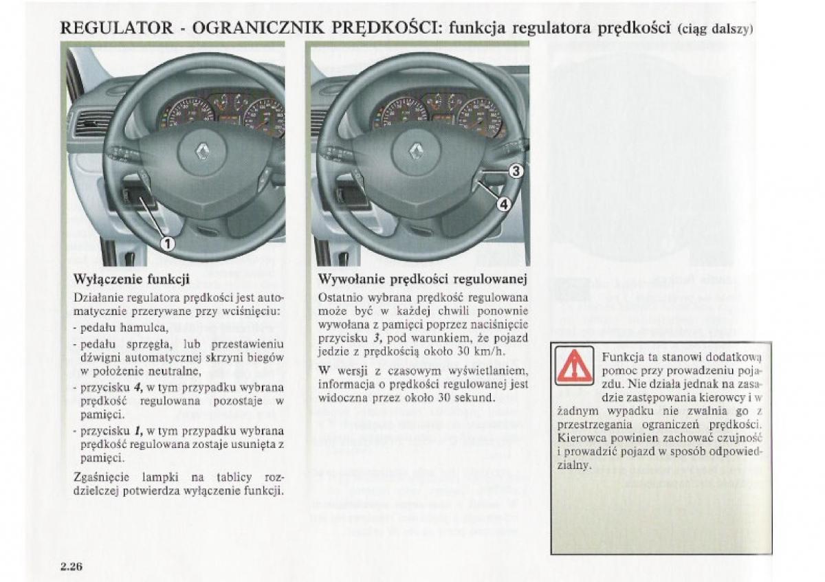 Renault Clio II PHII instrukcja obslugi / page 96