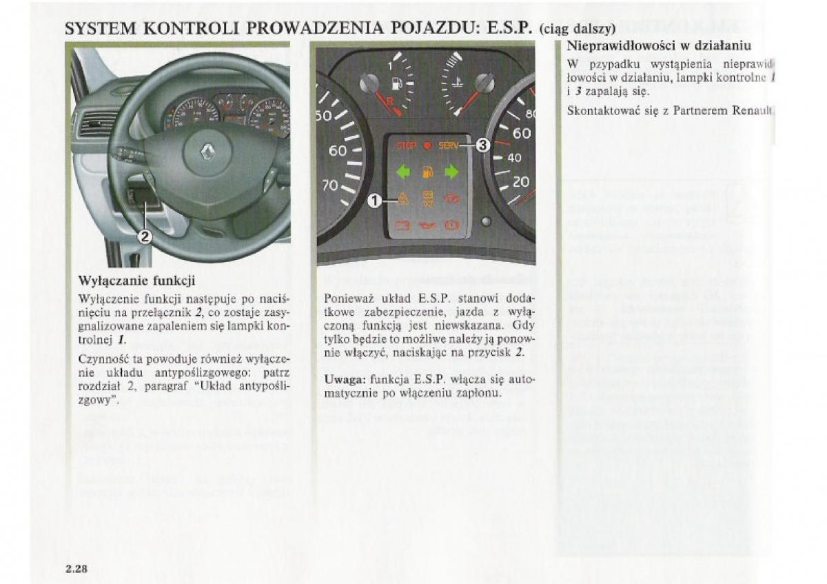 Renault Clio II PHII instrukcja obslugi / page 98