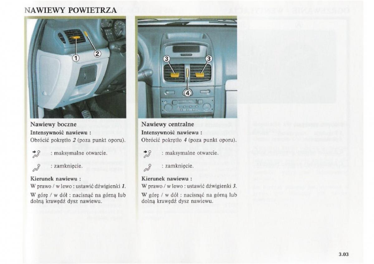 Renault Clio II PHII instrukcja obslugi / page 103