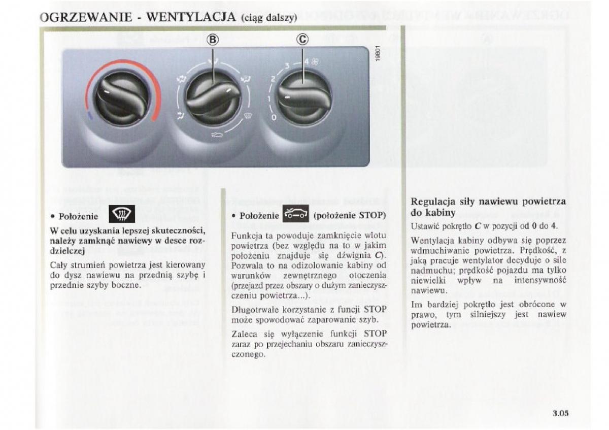 Renault Clio II PHII instrukcja obslugi / page 105