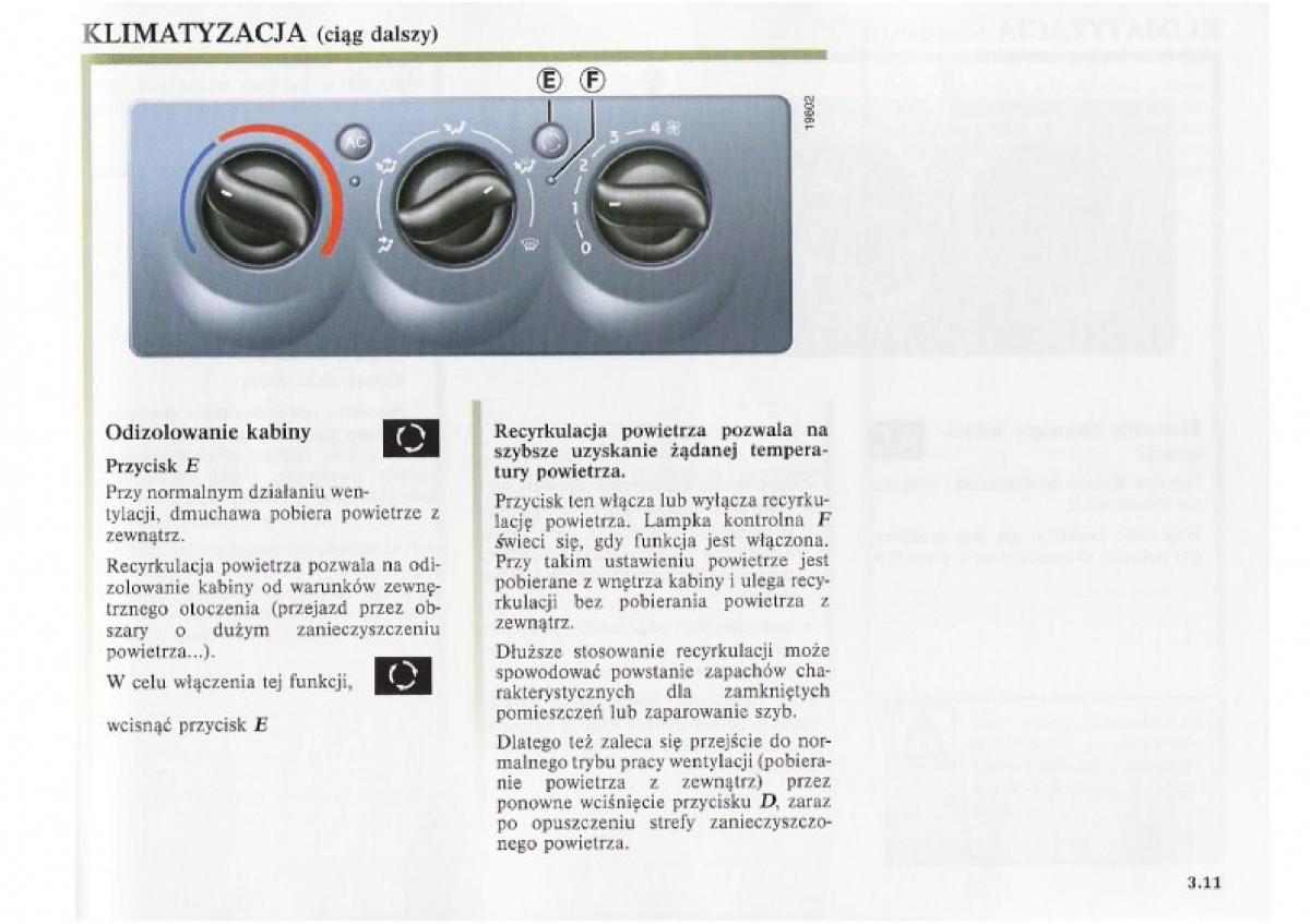 Renault Clio II PHII instrukcja obslugi / page 111