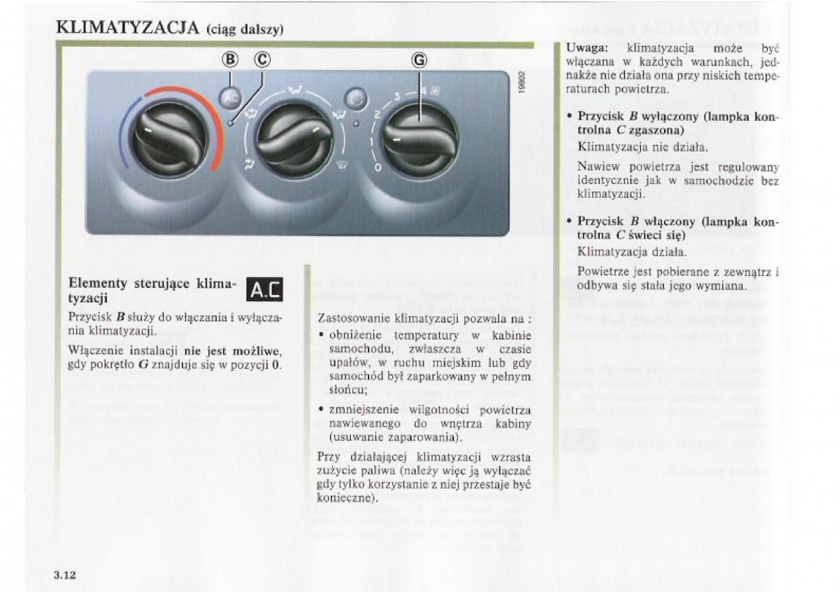 Renault Clio II PHII instrukcja obslugi / page 112