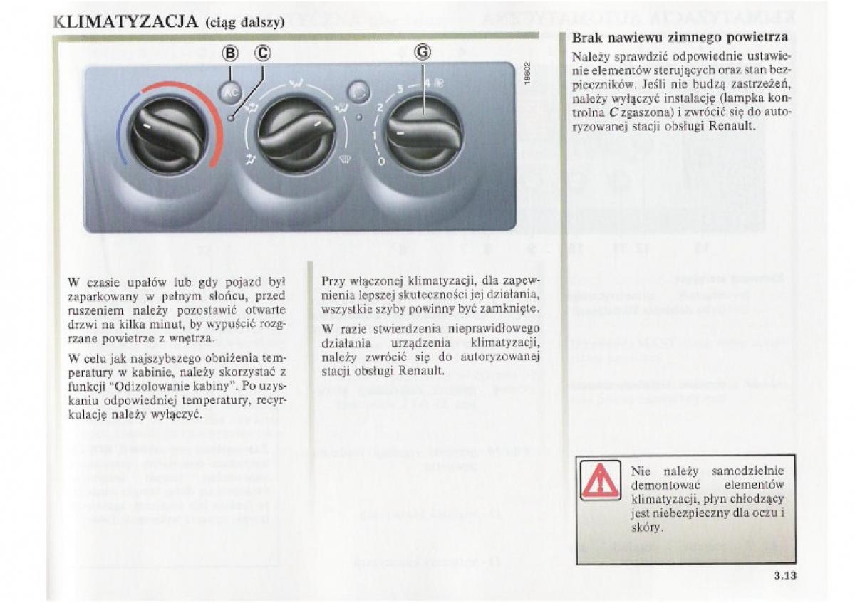 Renault Clio II PHII instrukcja obslugi / page 113