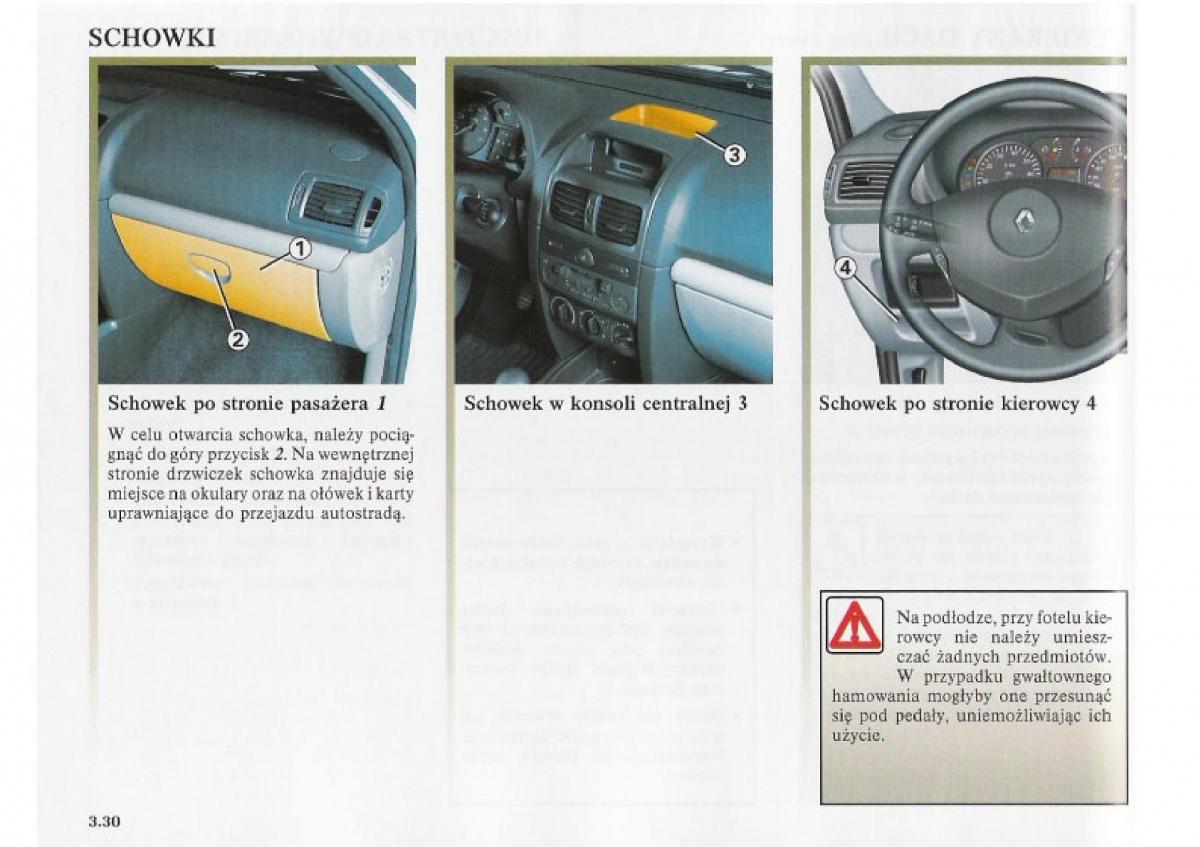 Renault Clio II PHII instrukcja obslugi / page 130