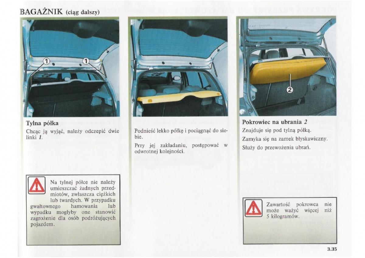 Renault Clio II PHII instrukcja obslugi / page 135