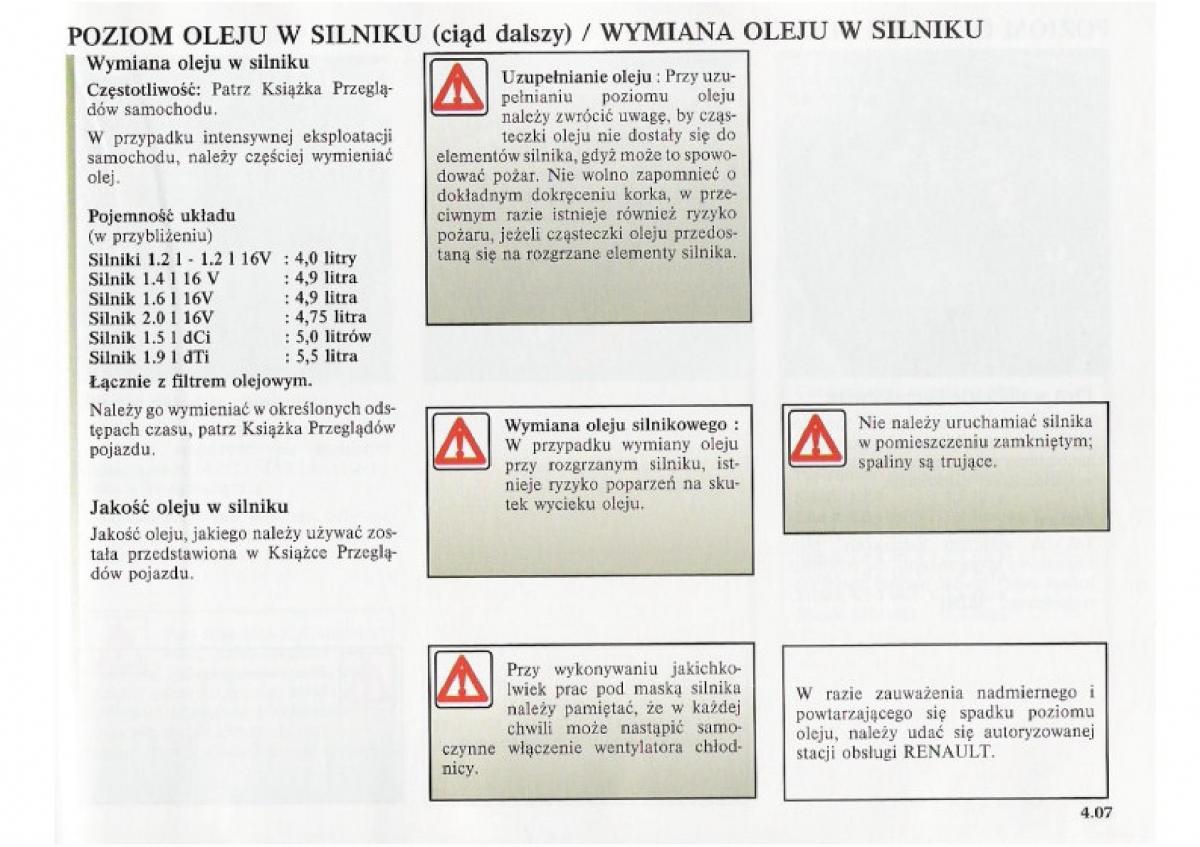 Renault Clio II PHII instrukcja obslugi / page 145