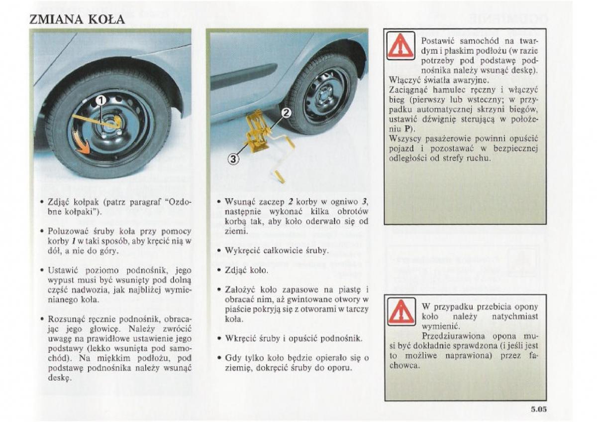 Renault Clio II PHII instrukcja obslugi / page 157