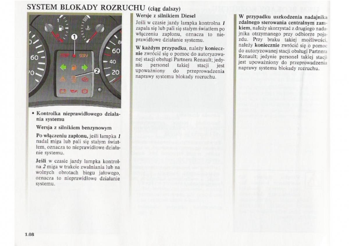 Renault Clio II PHII instrukcja obslugi / page 16