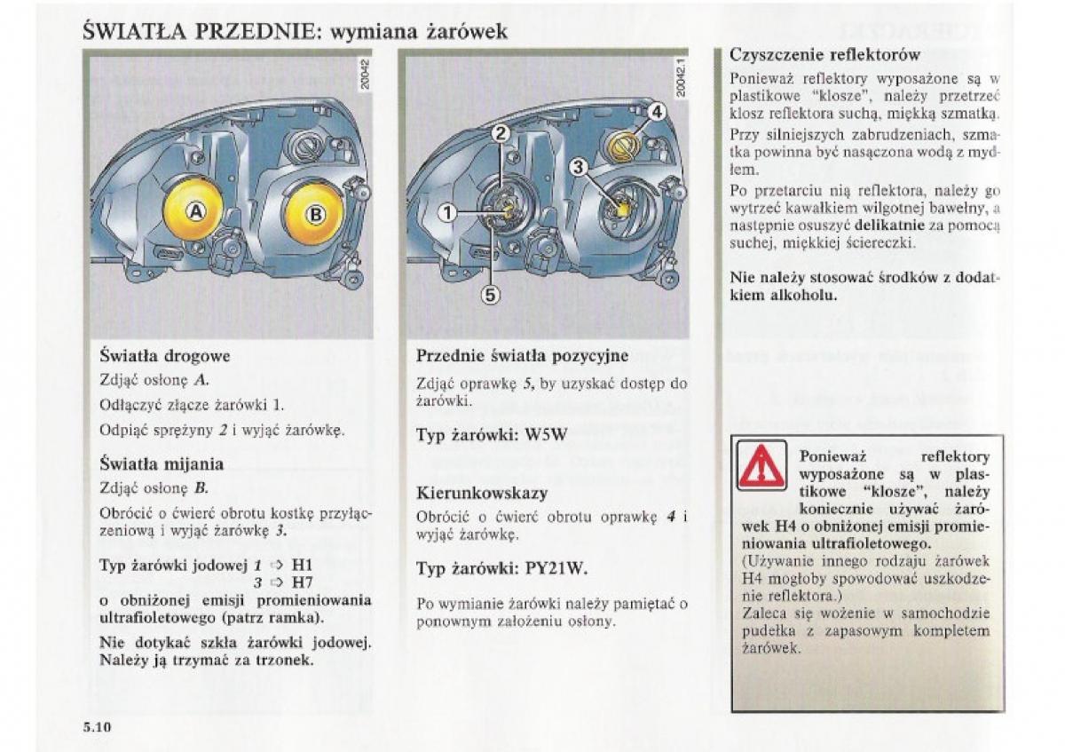 Renault Clio II PHII instrukcja obslugi / page 162