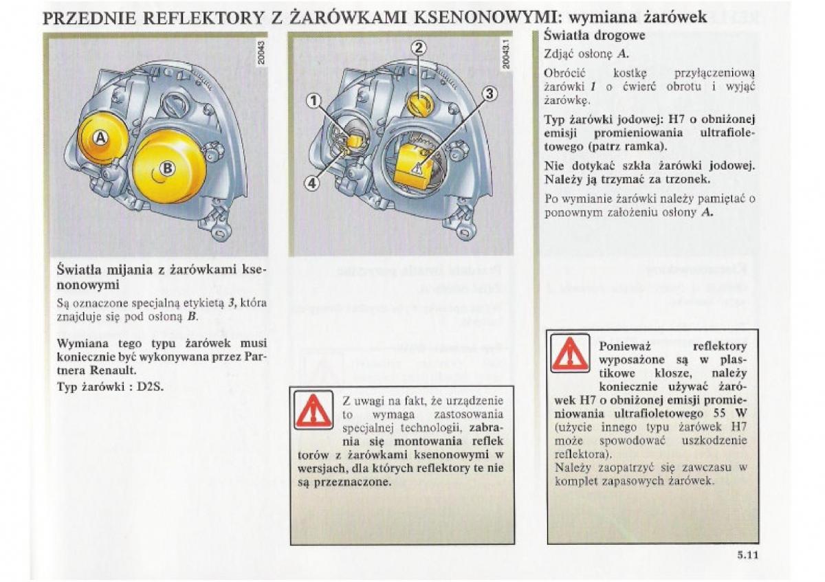 Renault Clio II PHII instrukcja obslugi / page 163