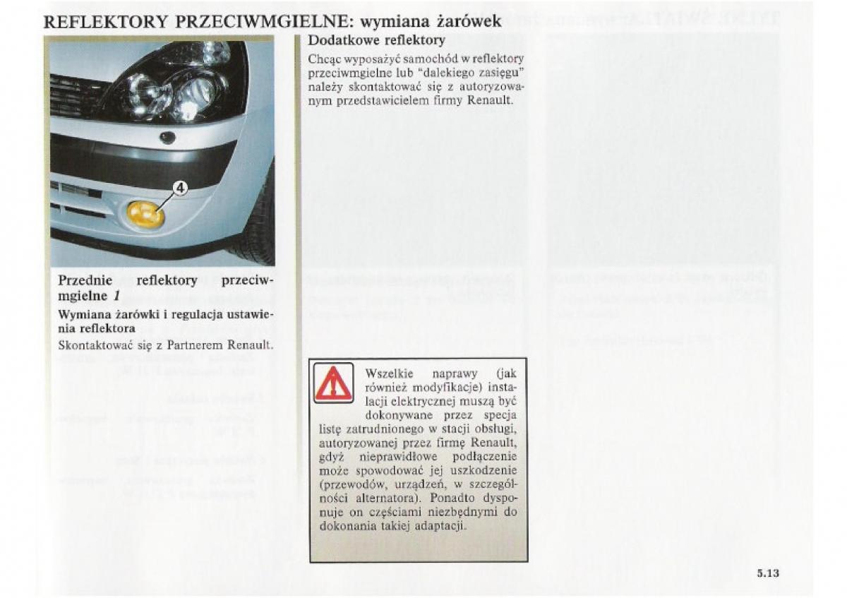 Renault Clio II PHII instrukcja obslugi / page 165