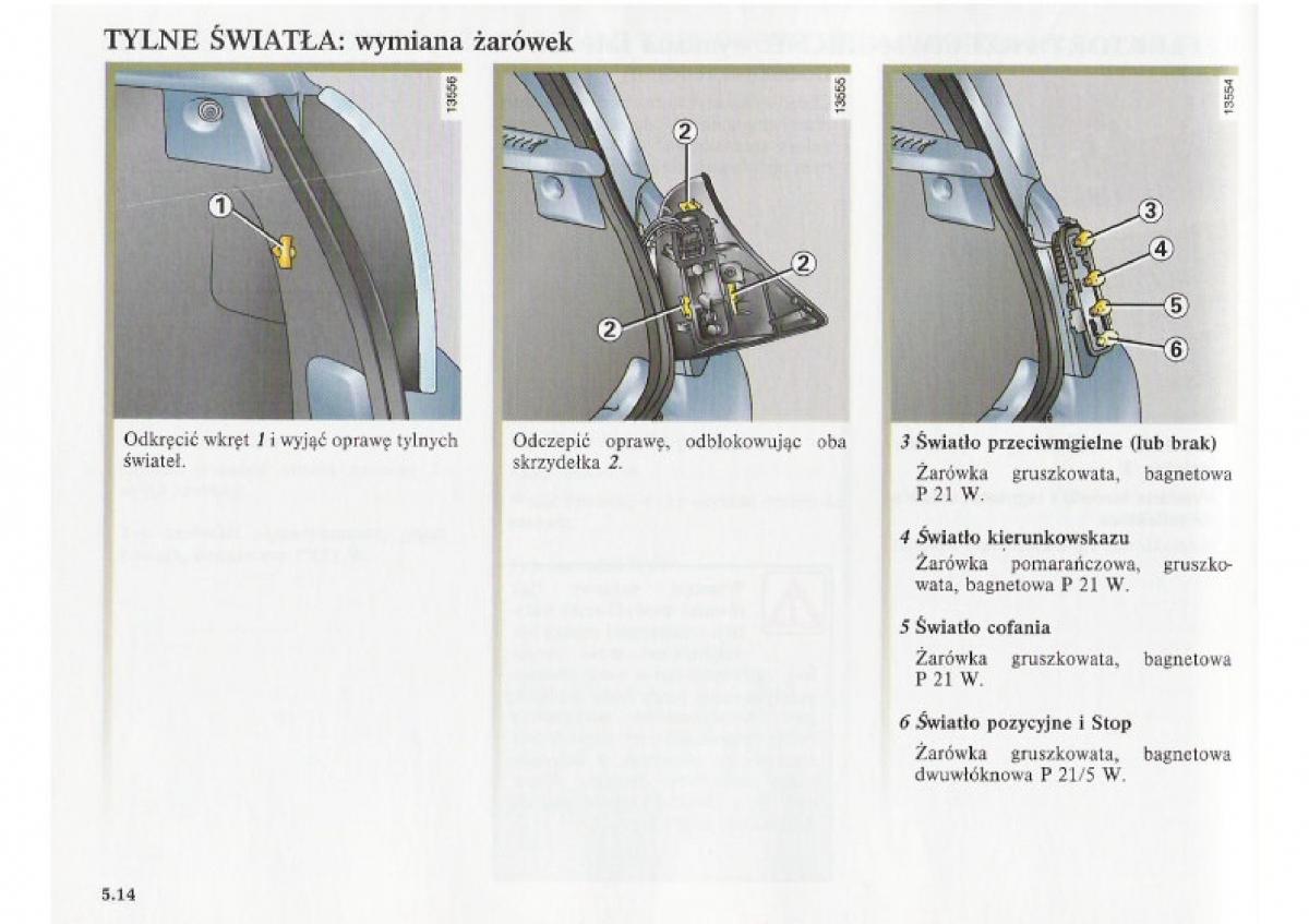 Renault Clio II PHII instrukcja obslugi / page 166