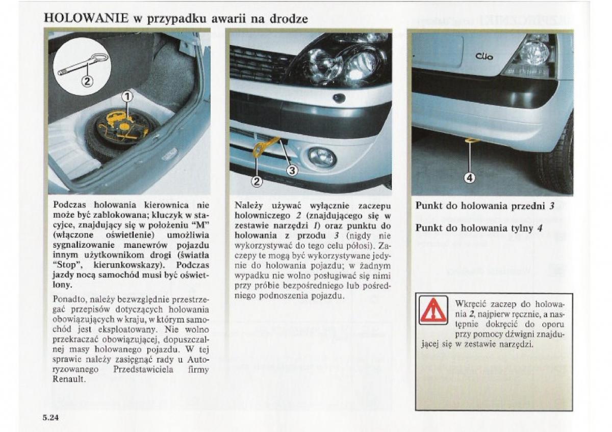 Renault Clio II PHII instrukcja obslugi / page 176