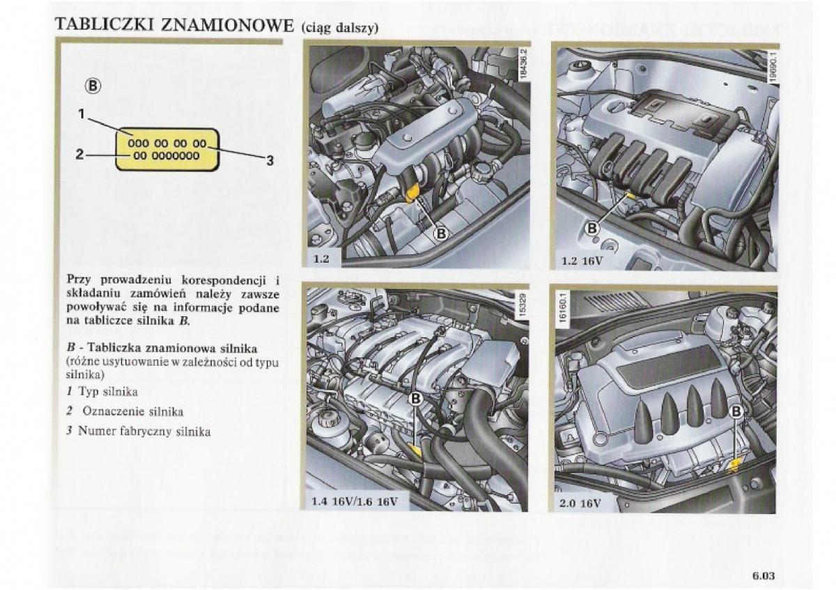 Renault Clio II PHII instrukcja obslugi / page 189