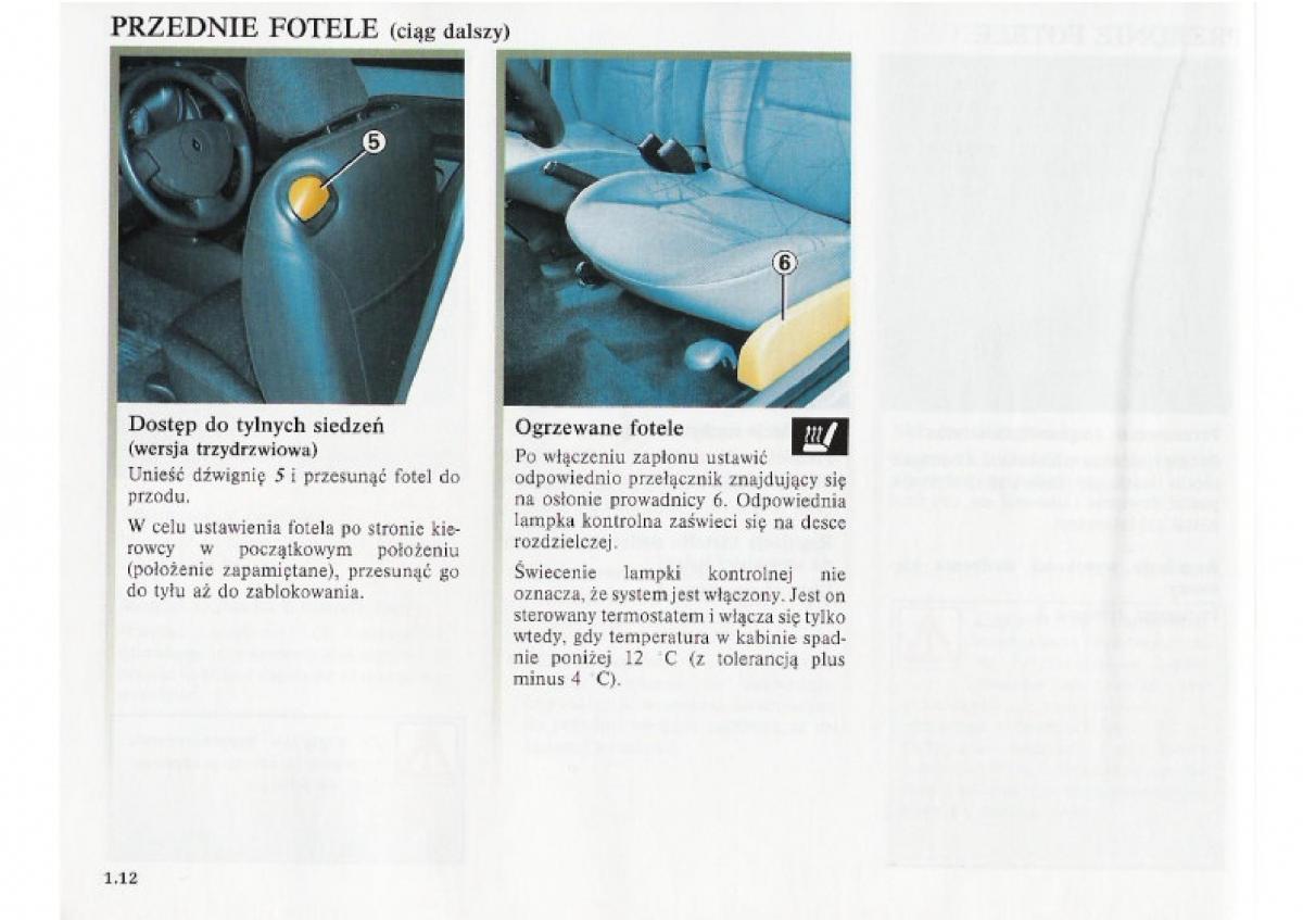 Renault Clio II PHII instrukcja obslugi / page 20