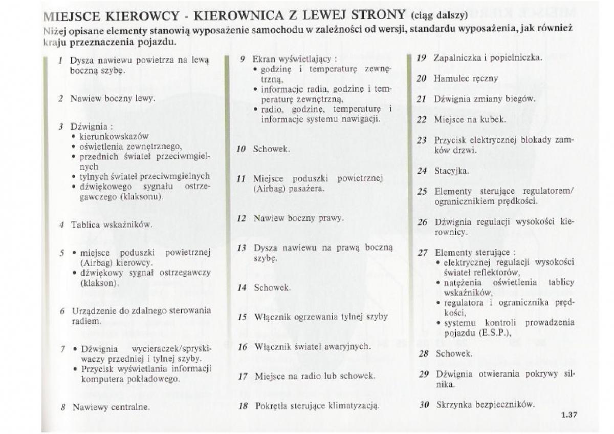 Renault Clio II PHII instrukcja obslugi / page 45