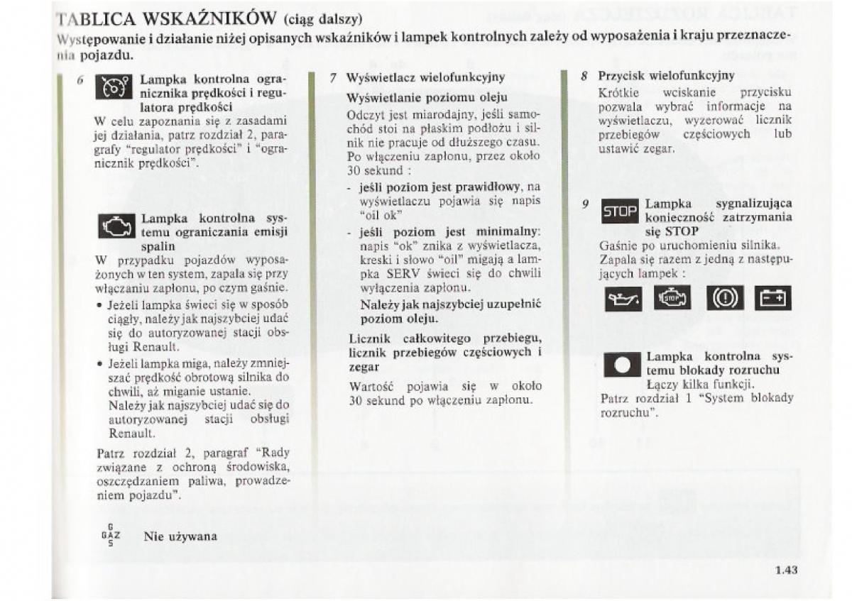 Renault Clio II PHII instrukcja obslugi / page 51