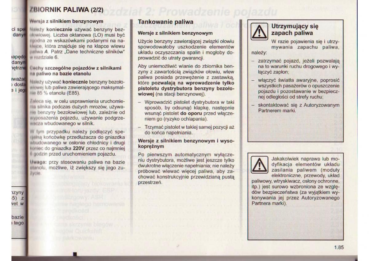 Renault Clio III PHI instrukcja obslugi / page 85