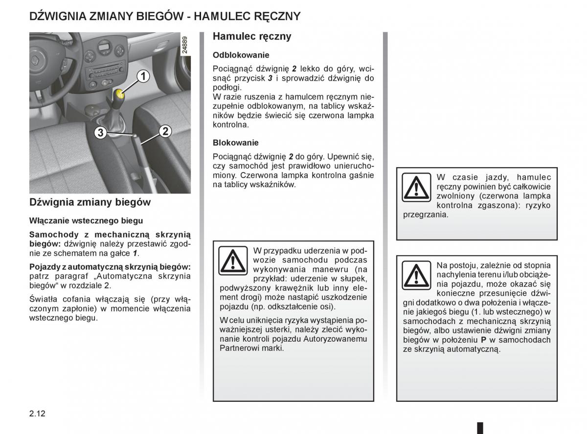 Renault Clio III PHII instrukcja obslugi / page 104