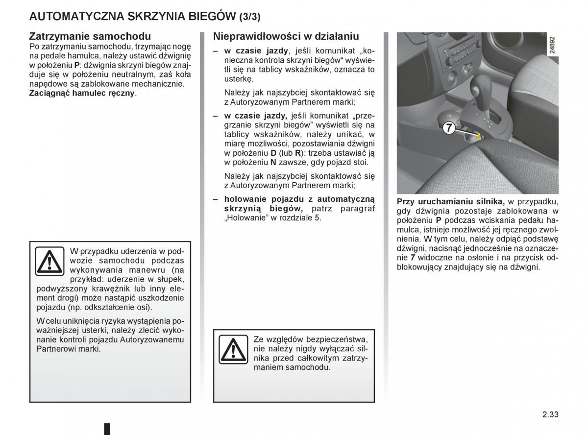 Renault Clio III PHII instrukcja obslugi / page 125