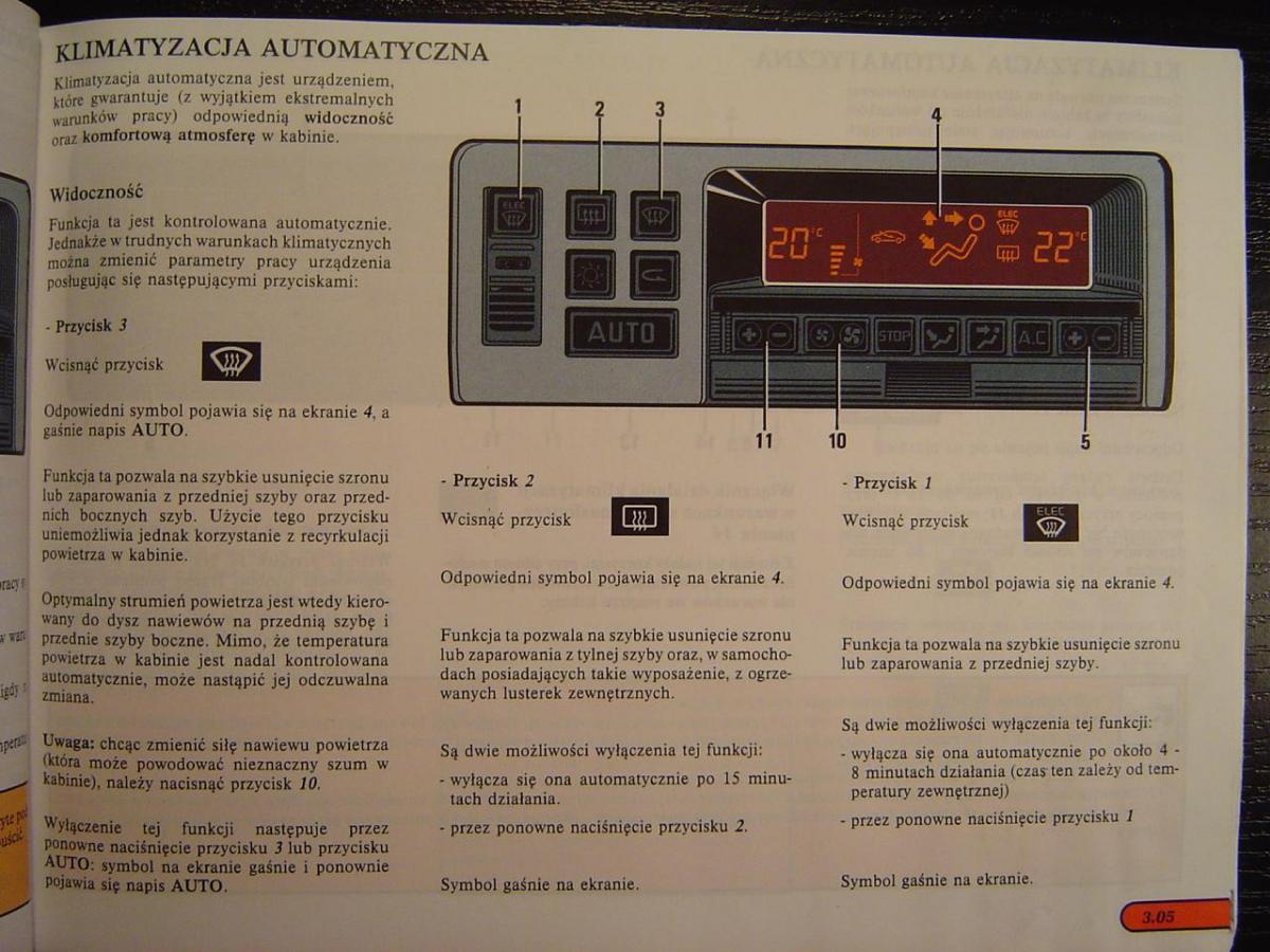 Renault Safrane I instrukcja obslugi / page 61