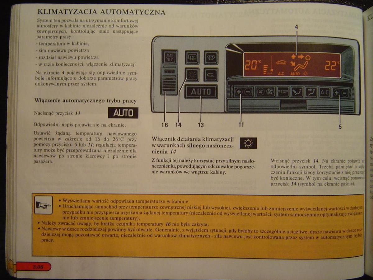 Renault Safrane I instrukcja obslugi / page 62