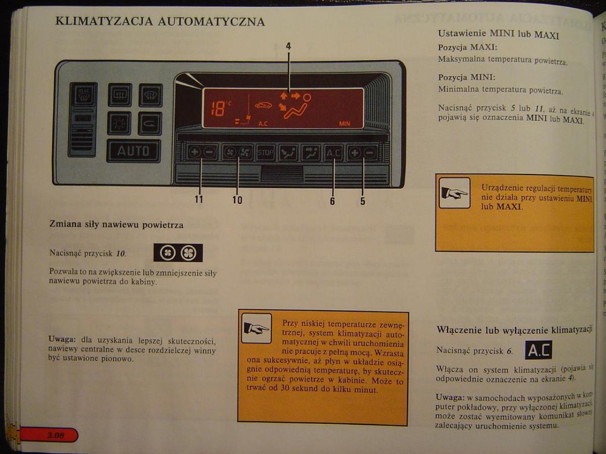 Renault Safrane I instrukcja obslugi / page 64