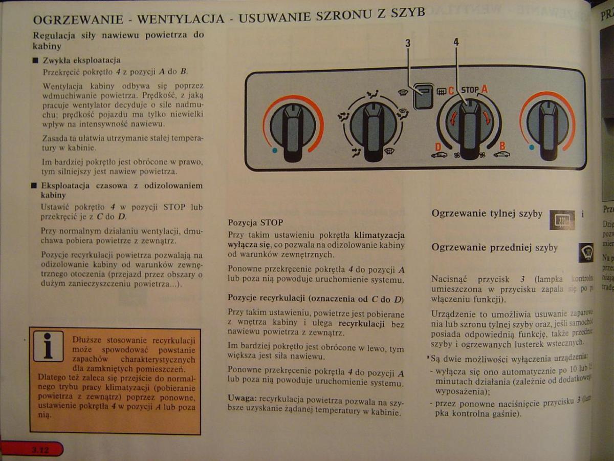 Renault Safrane I instrukcja obslugi / page 68