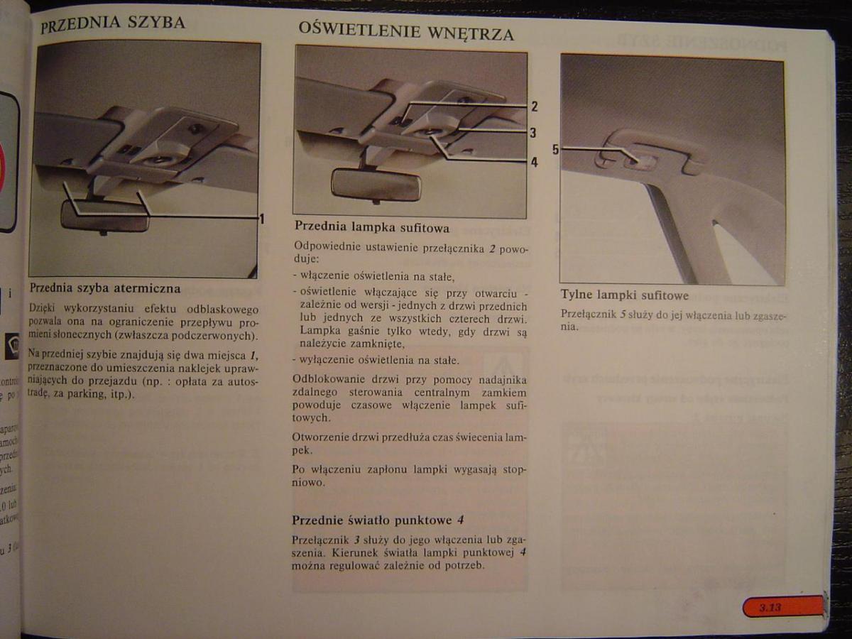 Renault Safrane I instrukcja obslugi / page 69