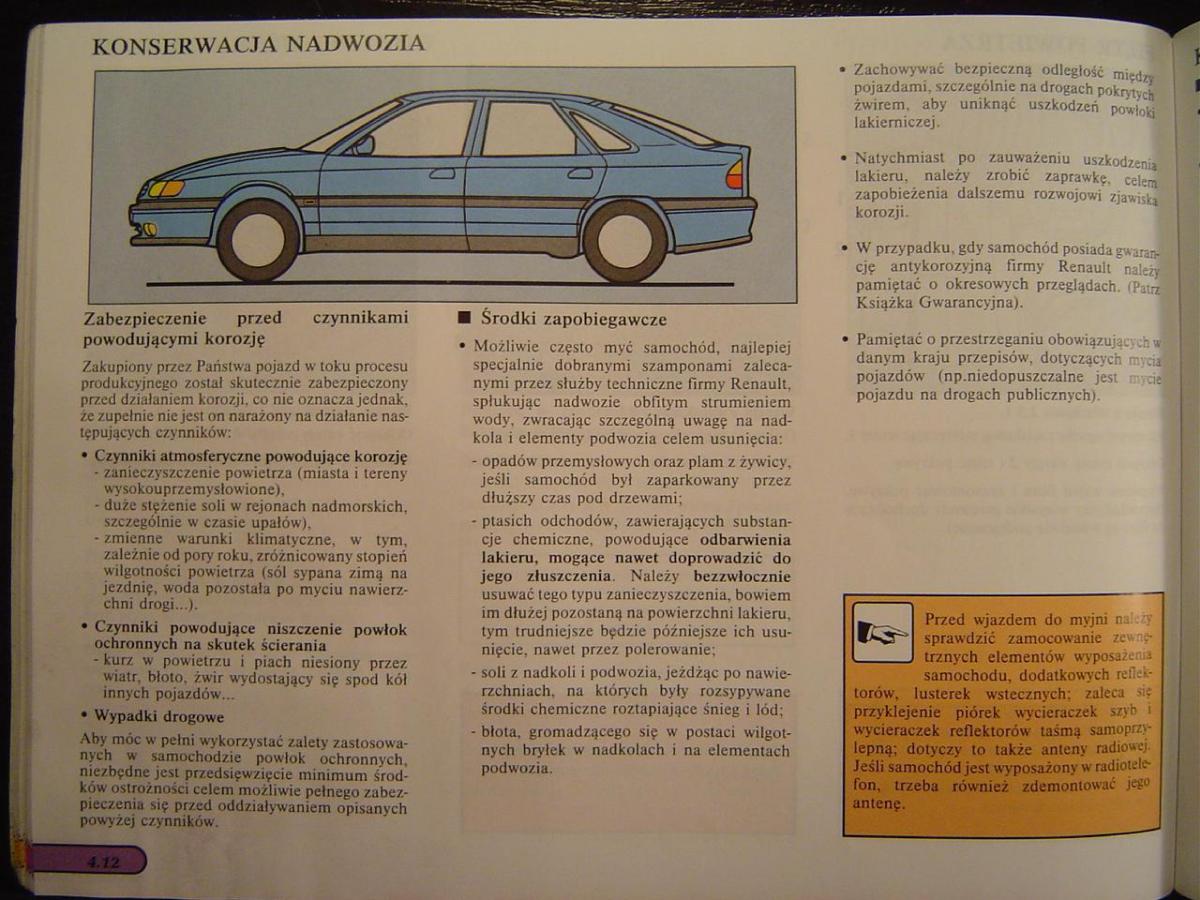 Renault Safrane I instrukcja obslugi / page 90