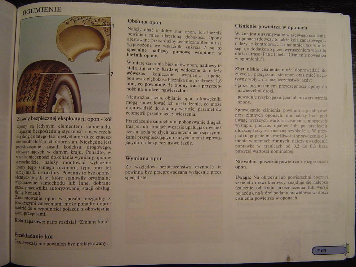 Renault Safrane I instrukcja obslugi / page 96
