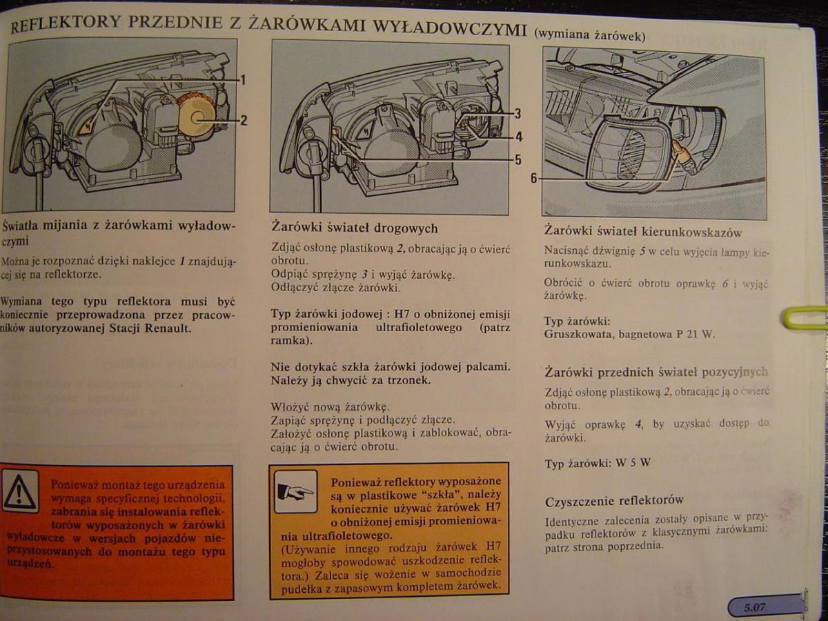 Renault Safrane I instrukcja obslugi / page 98