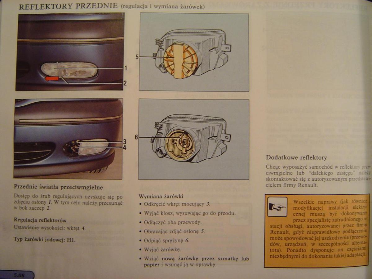 Renault Safrane I instrukcja obslugi / page 99